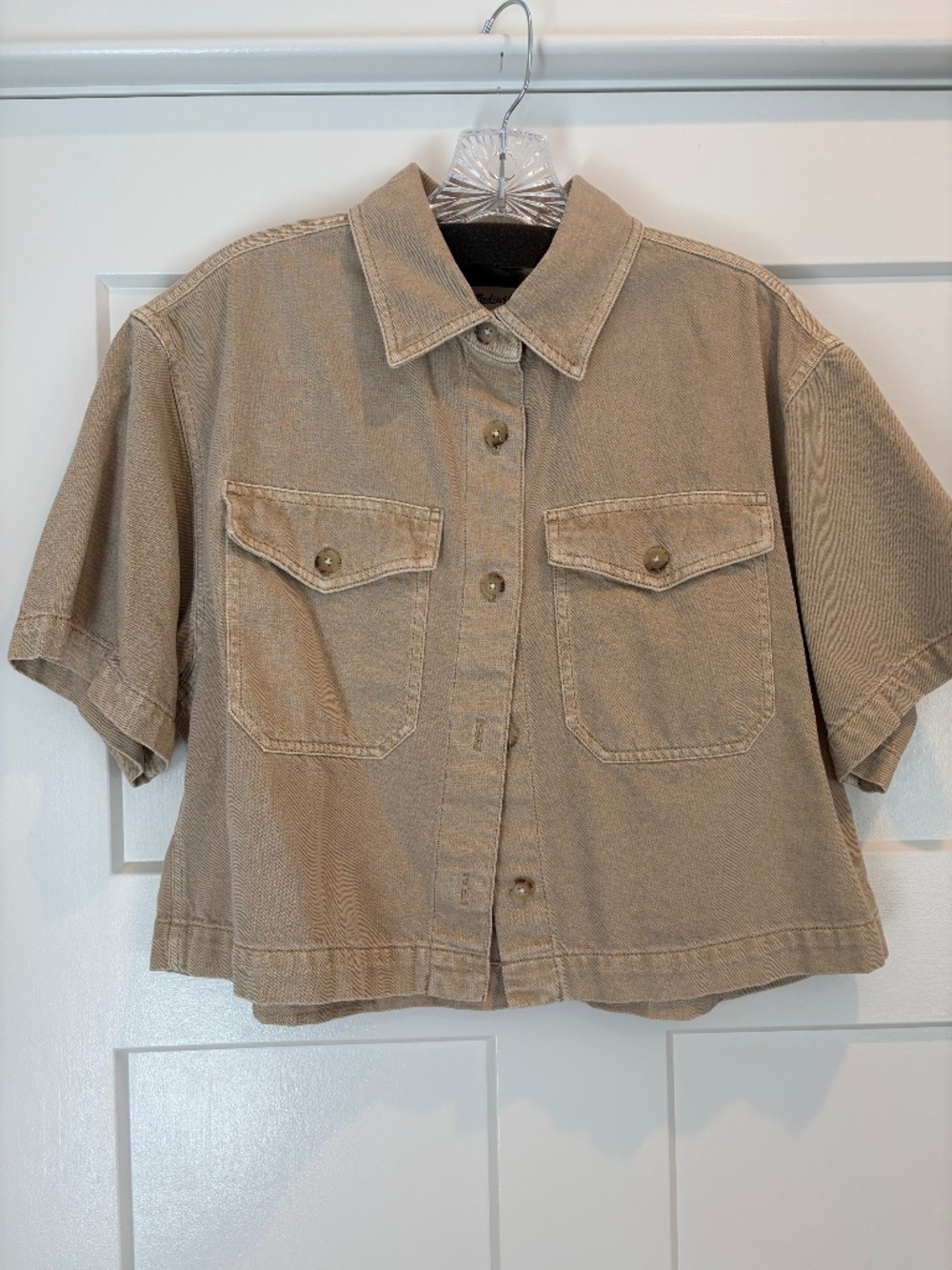 Madewell cropped utility shirt jackey